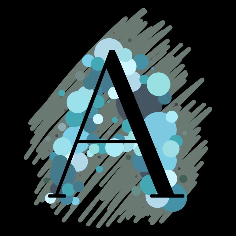 Buchstabe A - türkis