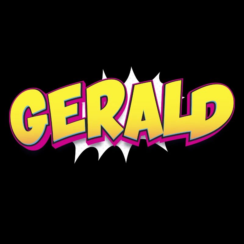 Gerald benutzerdefinierter Name Comic-Stil Pop-Art,