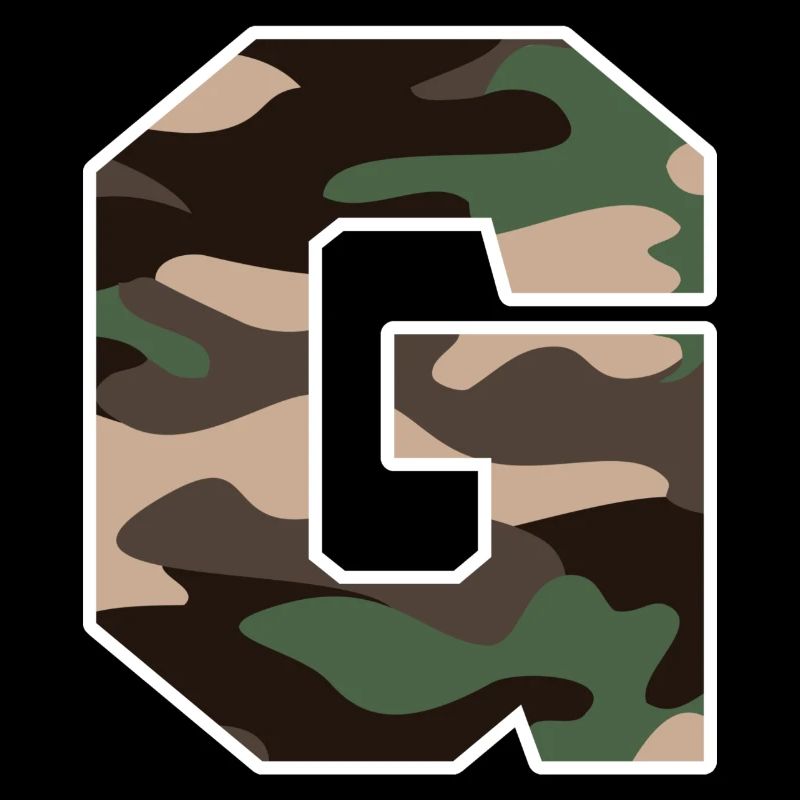 Buchstabe G Military Camouflage - Geschenkidee