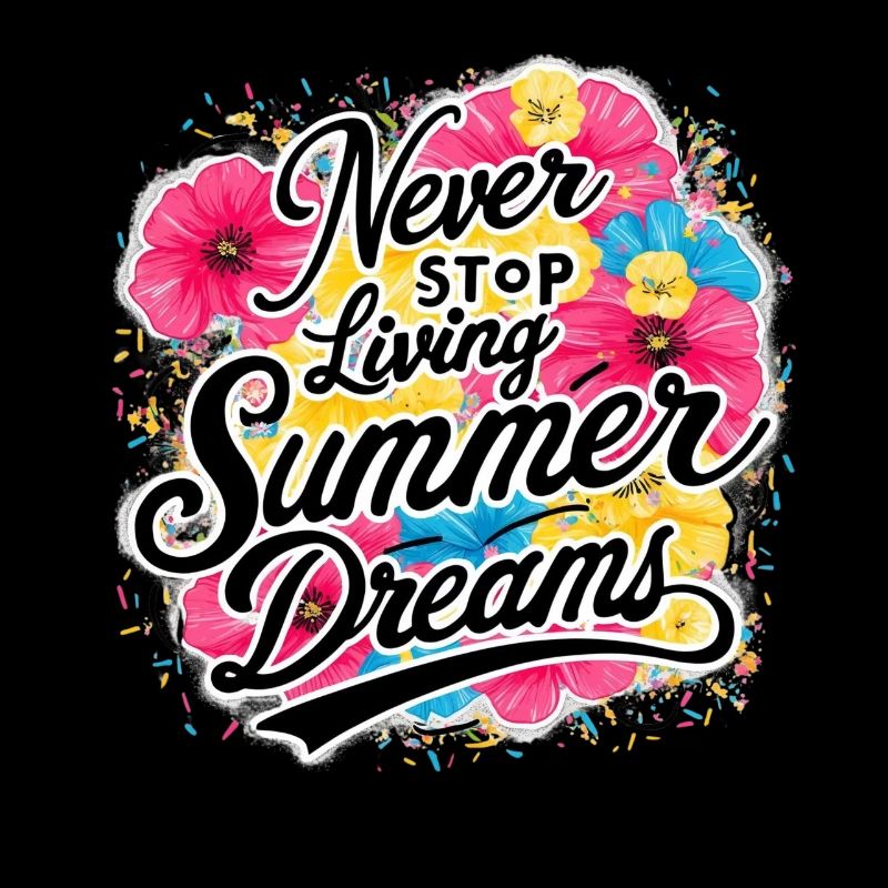 Never Stop Living Summer Dreams Design
