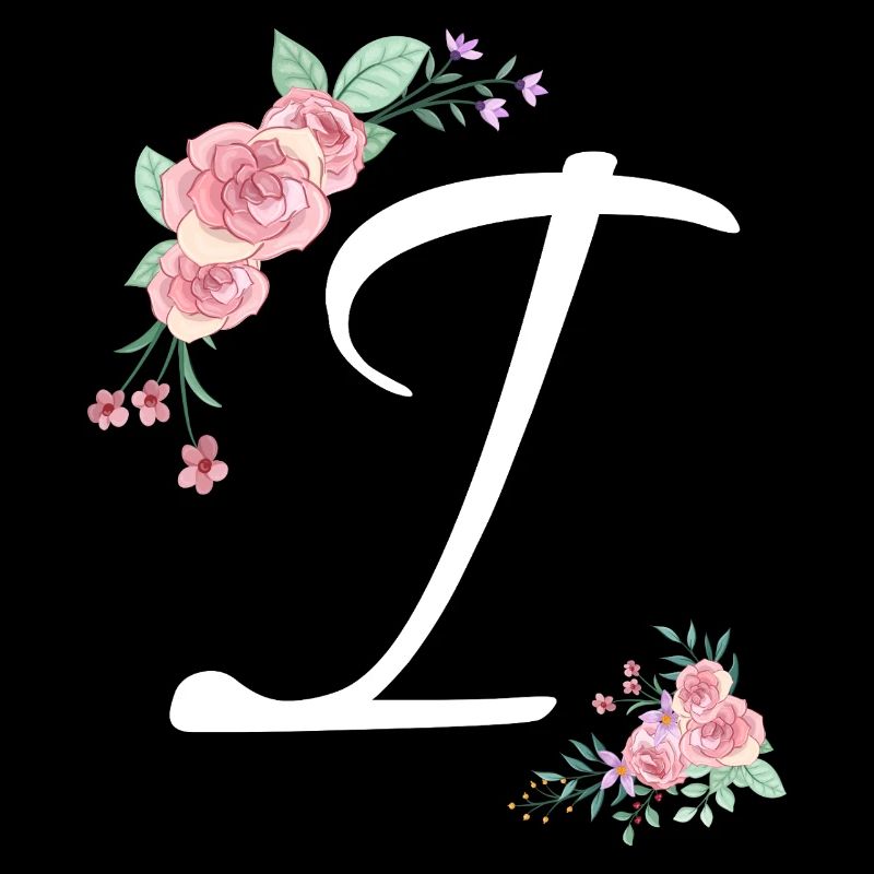 Lettre i fleurs