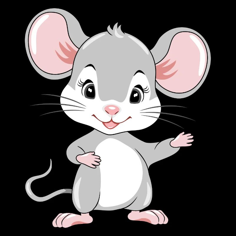 Welcoming cute baby mouse