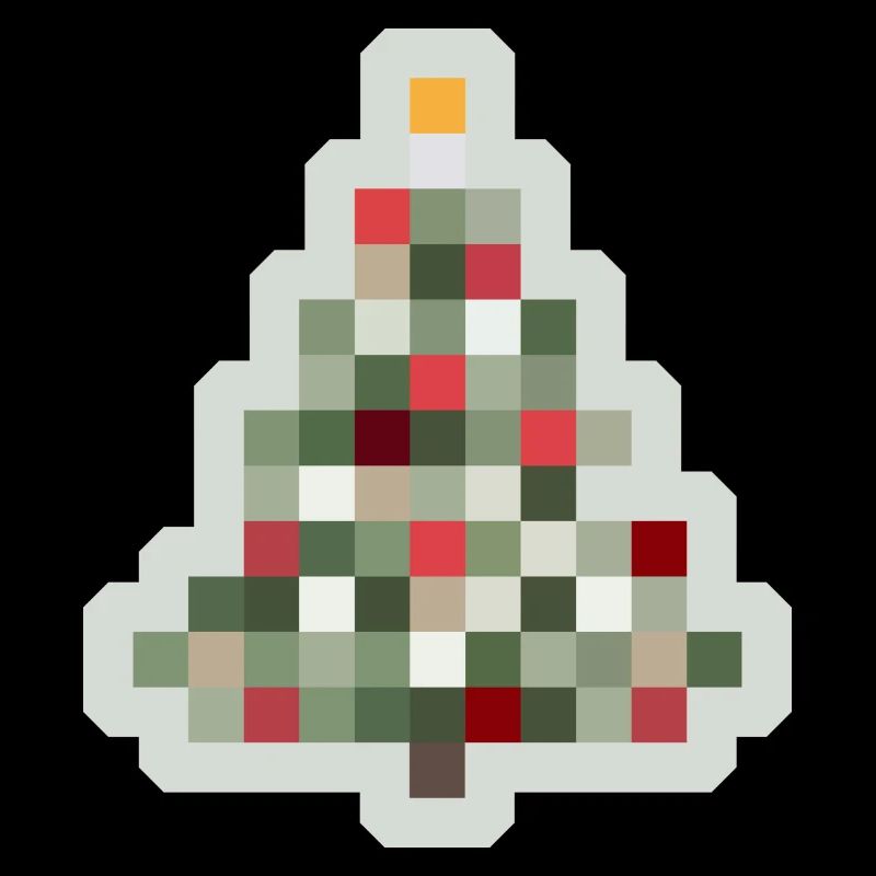 Arbre de Noël rétro 8 bits Noël