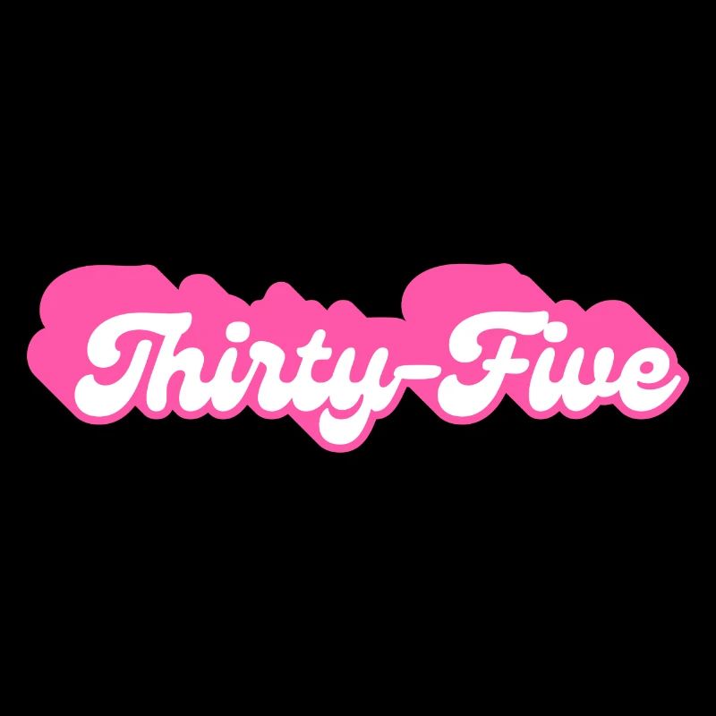 thirty-five birthday -37e anniversaire rétro rose
