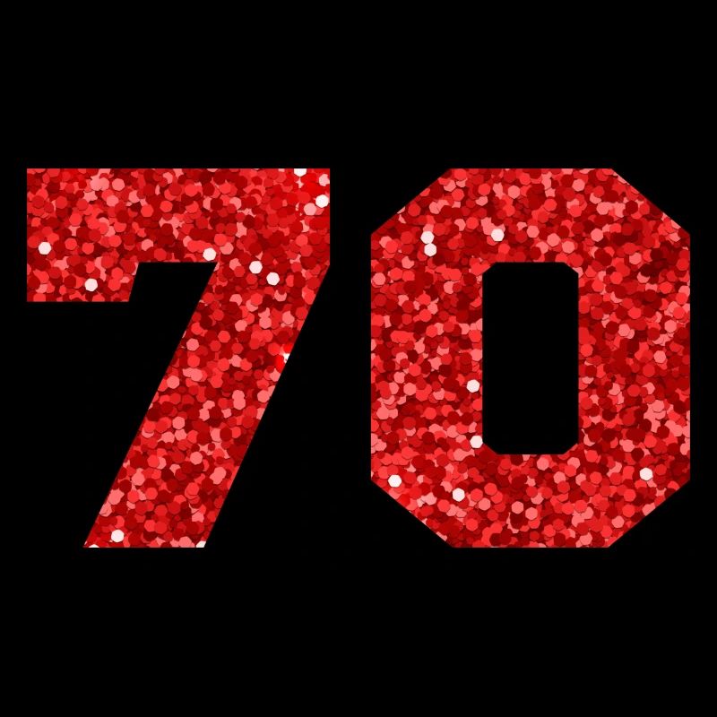 70 Roter Glitzer - 70-jähriges Jubiläum
