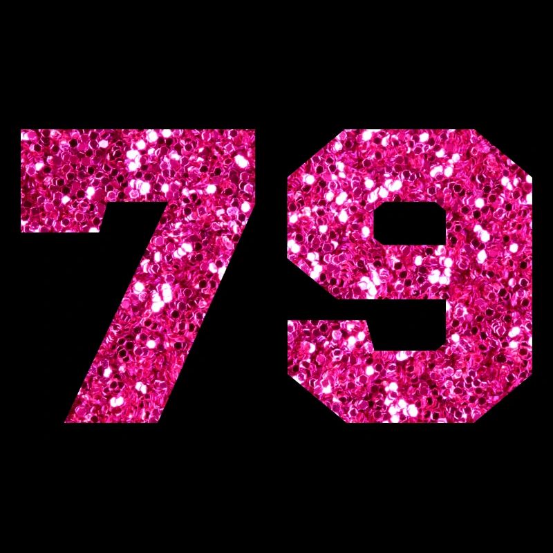 Nummer 79 Pink Glitter - 79. Geburtstag