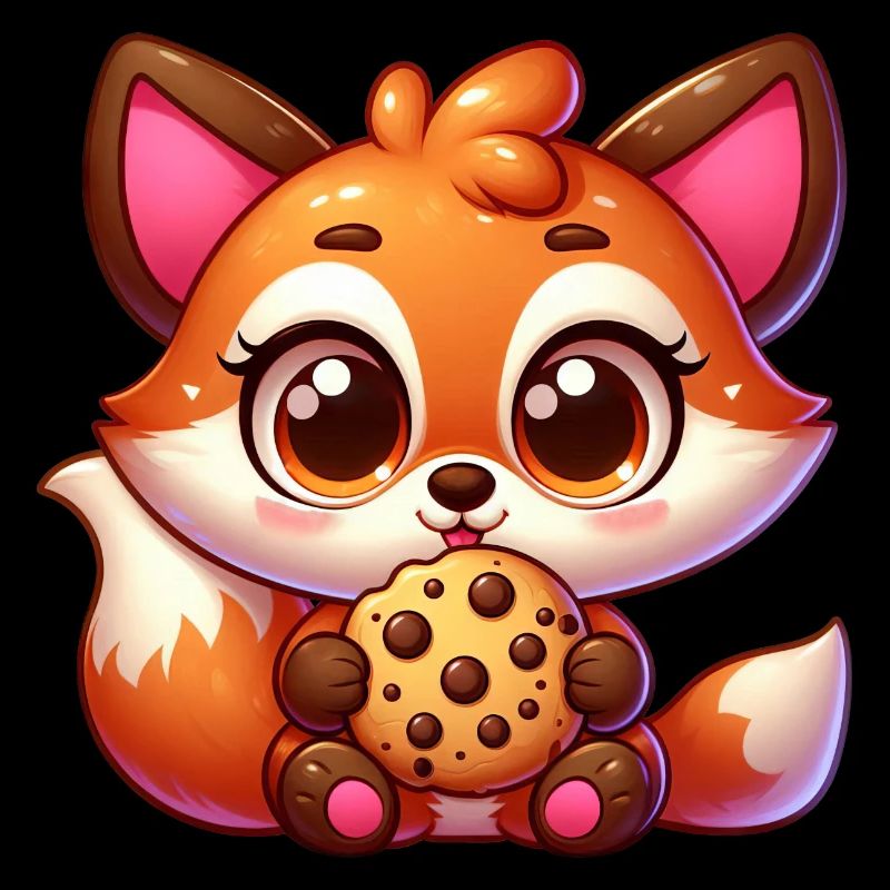 Mignon renard cookie dessin animé
