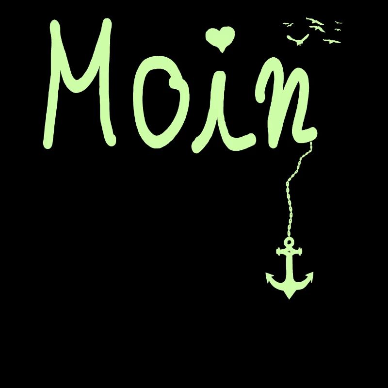 Moin Begrüßung Moin mit Möwe