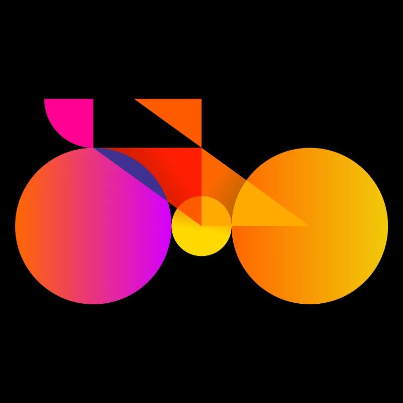 Anatomie du vélo de route style géométrique.