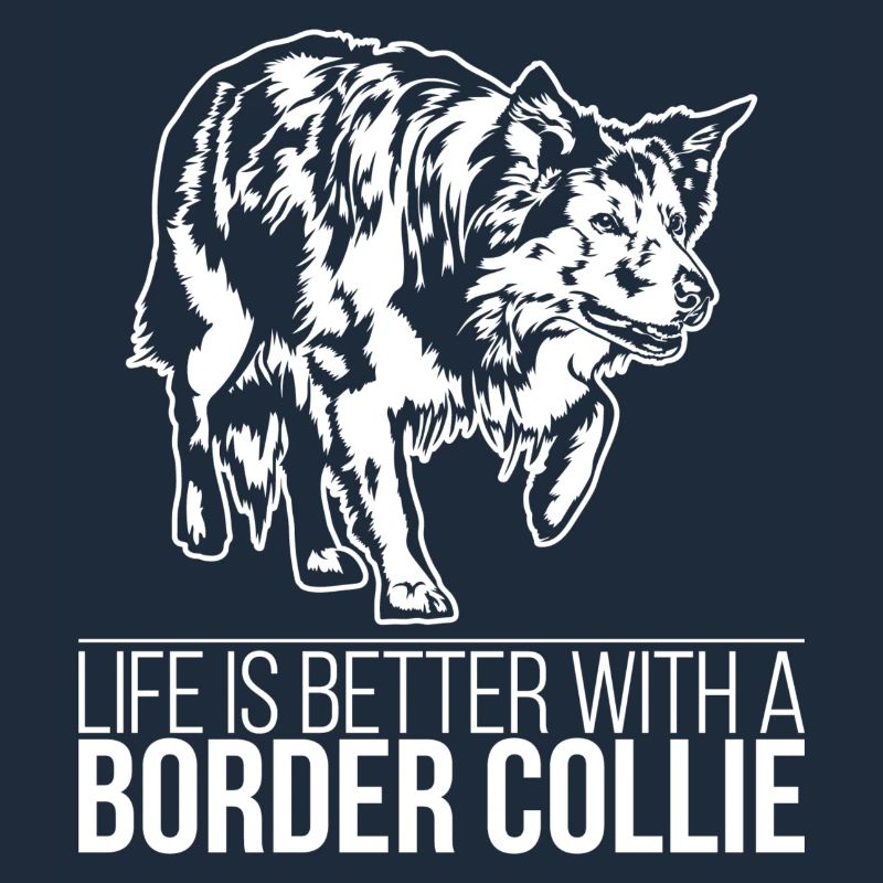 Border Collie life is better Hunde Spruch Wilsigns