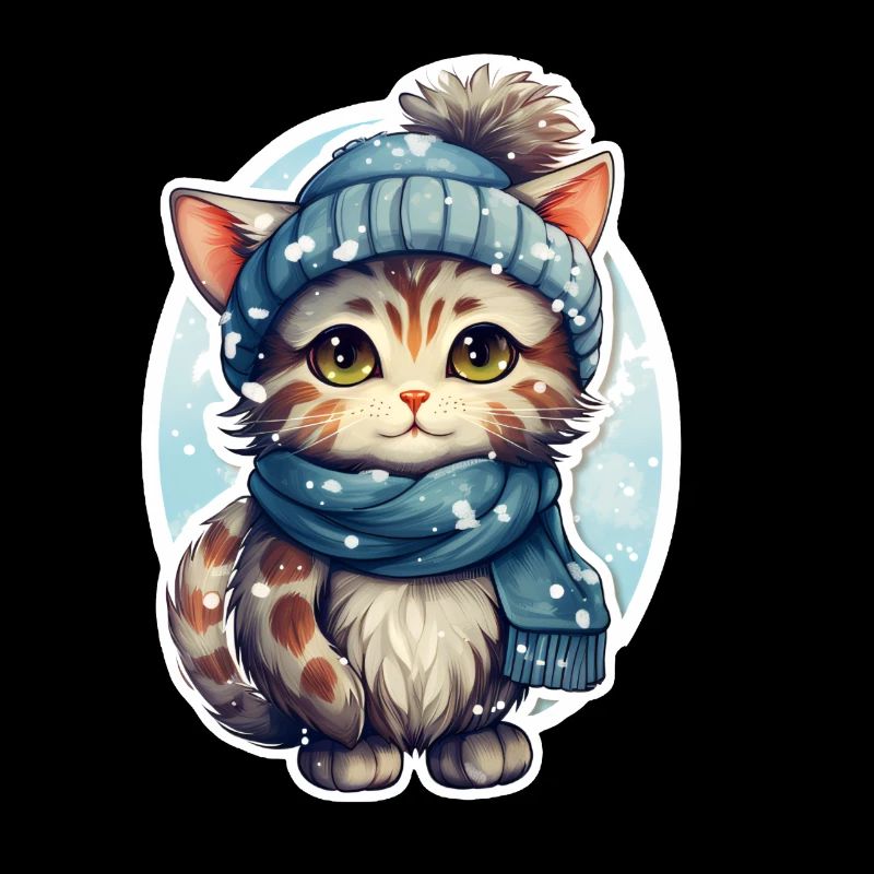 Cat in winter