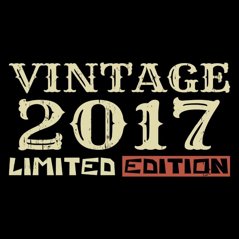 2017 Vintage :7e Anniversaire Cadeau Rétro Unique