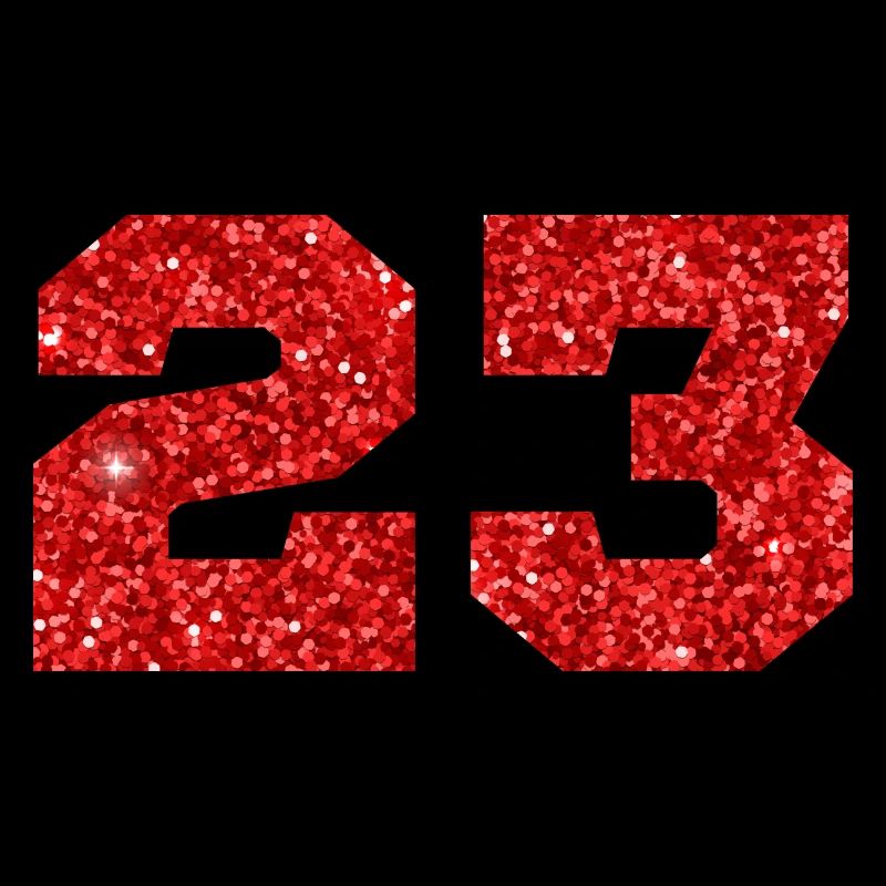 Nummer 23 Roter Glitzer - 23. Jubiläum