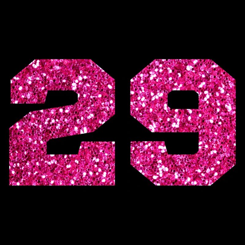 Nummer 29 Pink Glitter - 29. Geburtstag