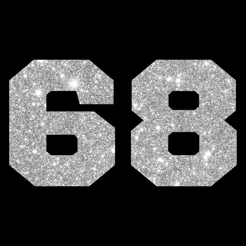 Nummer 68 Silberglitter - 68. Jahrestag