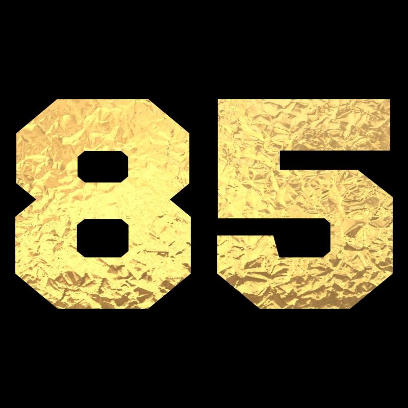 Numéro 85 paillettes doré - 85e anniversaire
