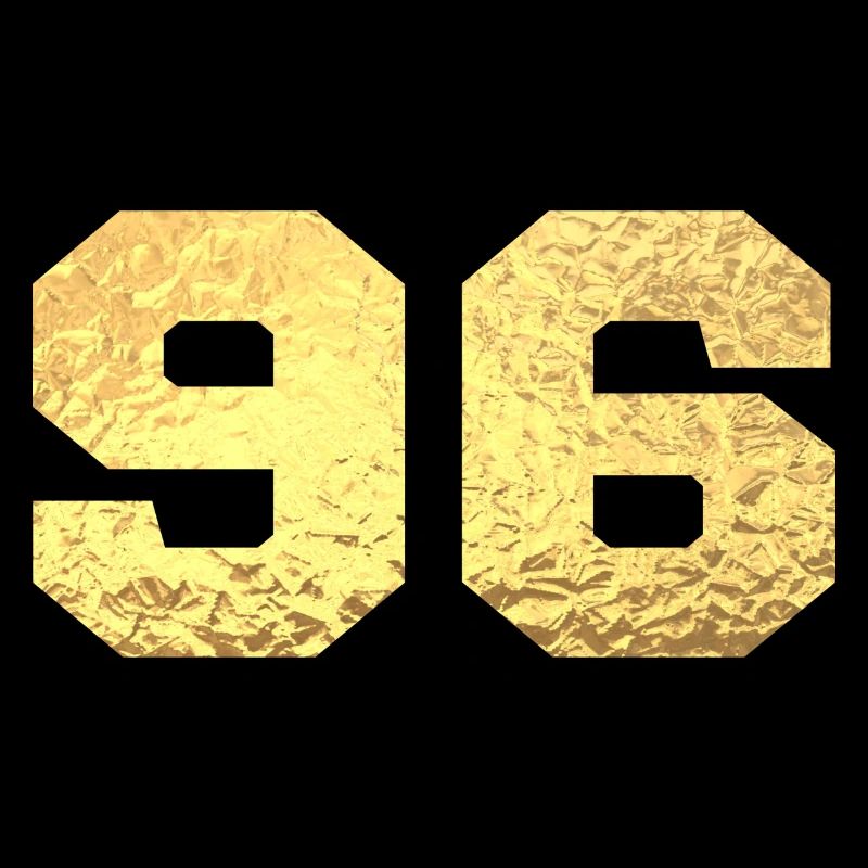 Numéro 96 paillettes doré - 96e anniversaire