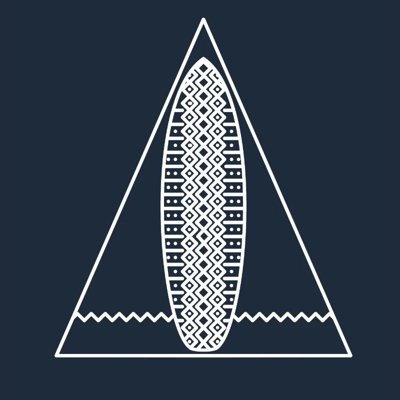 Surf Triangle (monochrome blanc)