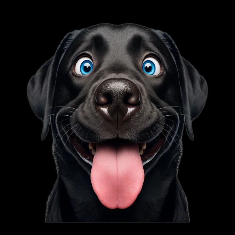 Happy Black Lab
