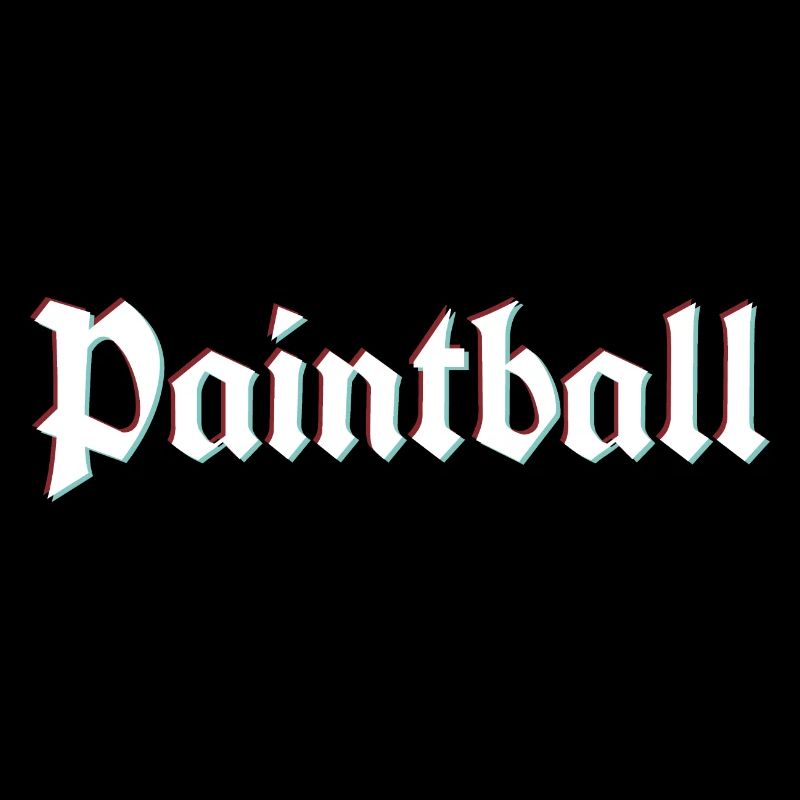 Rustikales Paintball-Logo mit 3D-Verzerrungseffekt