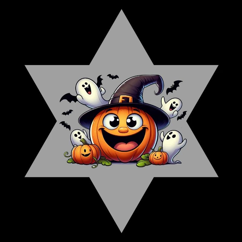 Halloween Pumpkin Ghost Star