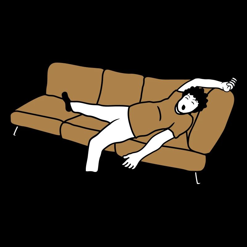 Schlafender Mann Couch