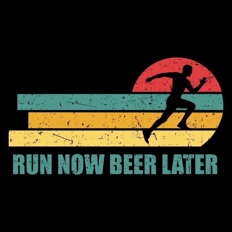 Läufer Marathon Laufen jetzt Bier später