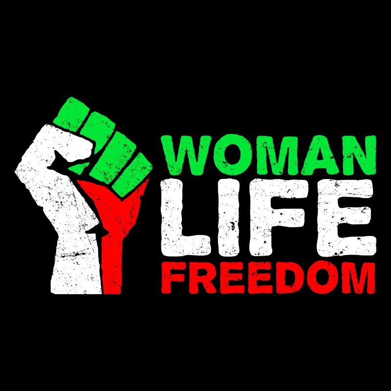 Femme, vie, liberté | Libérez l’Iran ! | Avec drapeau