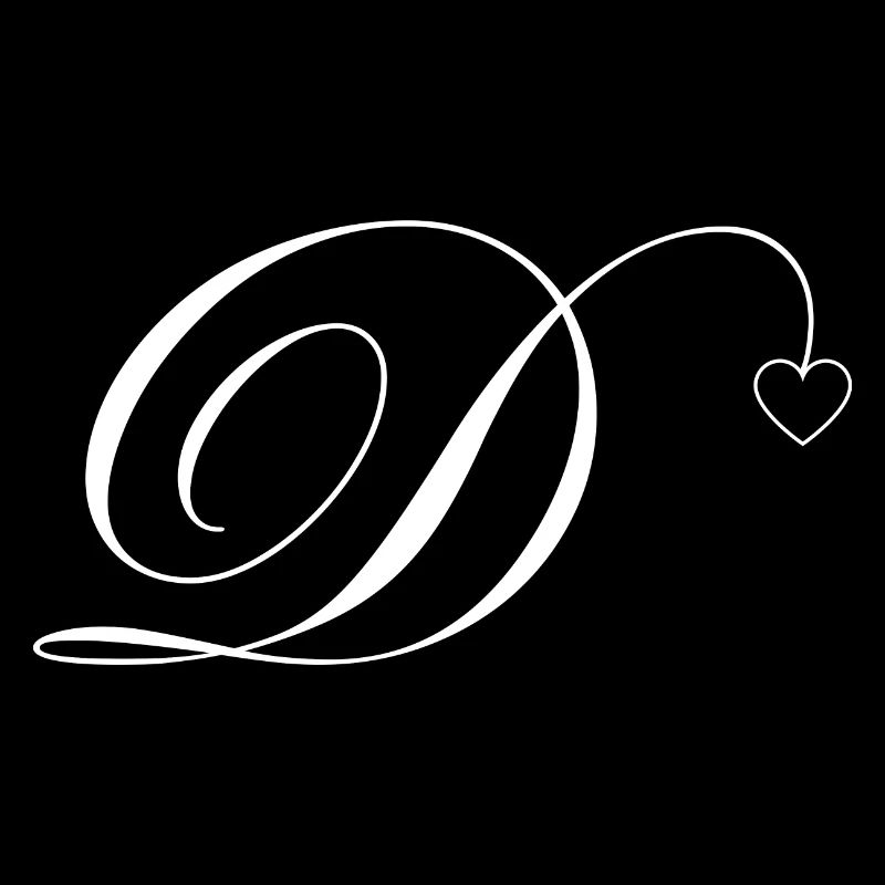 Herzkalligraphie-Buchstabe