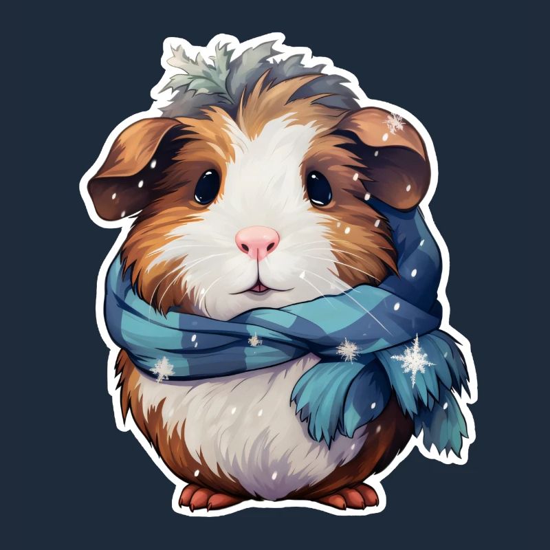 Cochon d’Inde avec écharpe