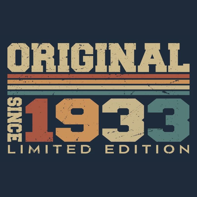 Original 1933 Rétro Cadeau 91 e Anniversaire 1933