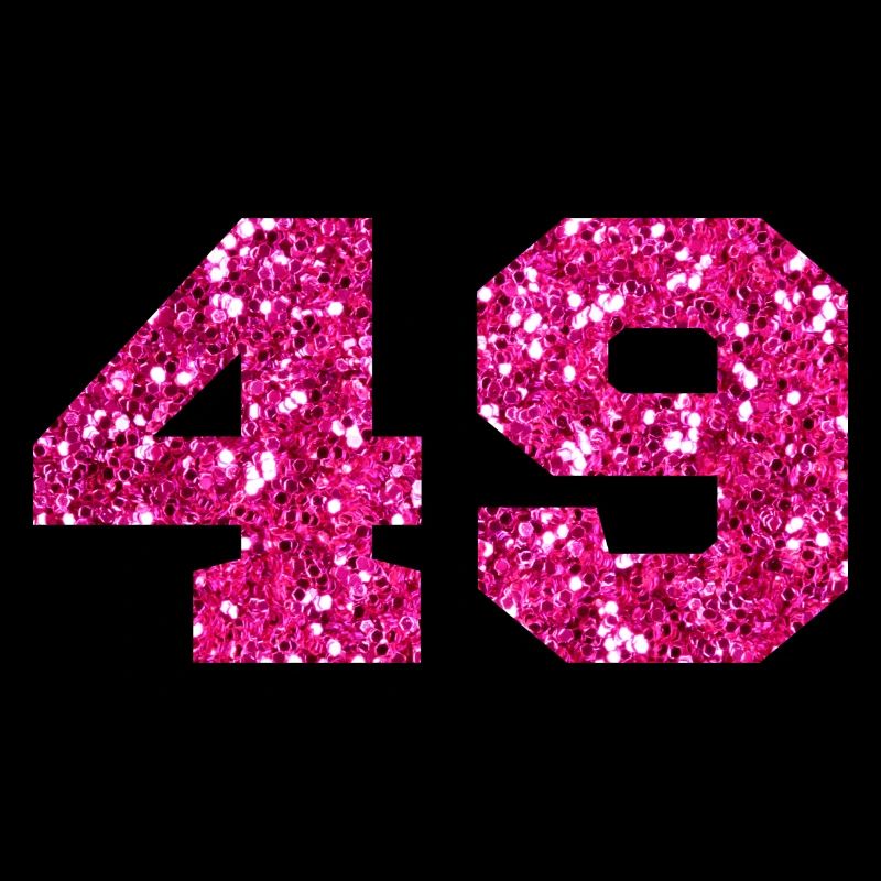 Nummer 49 Pink Glitter - 49. Geburtstag
