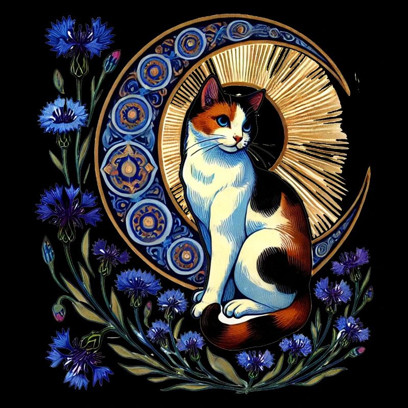 Kattun Katze Mond