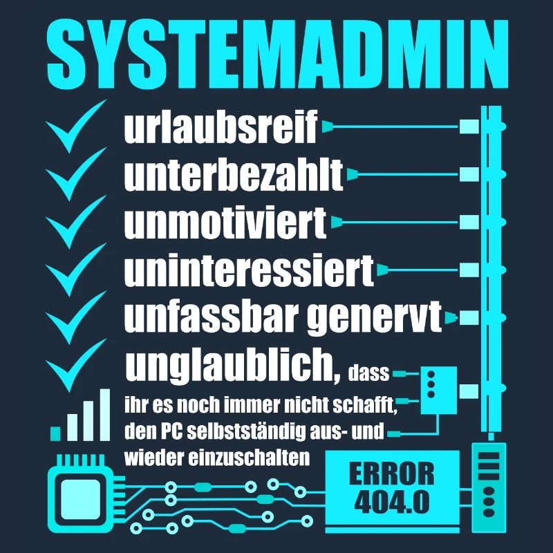 Systemadministrator, IT-Support, Netzwerkadmin, PC