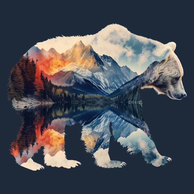 Double-exposure bear