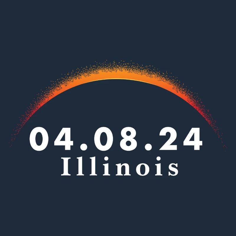 Trajectoire de l’éclipse solaire totale de la totalité Illinois