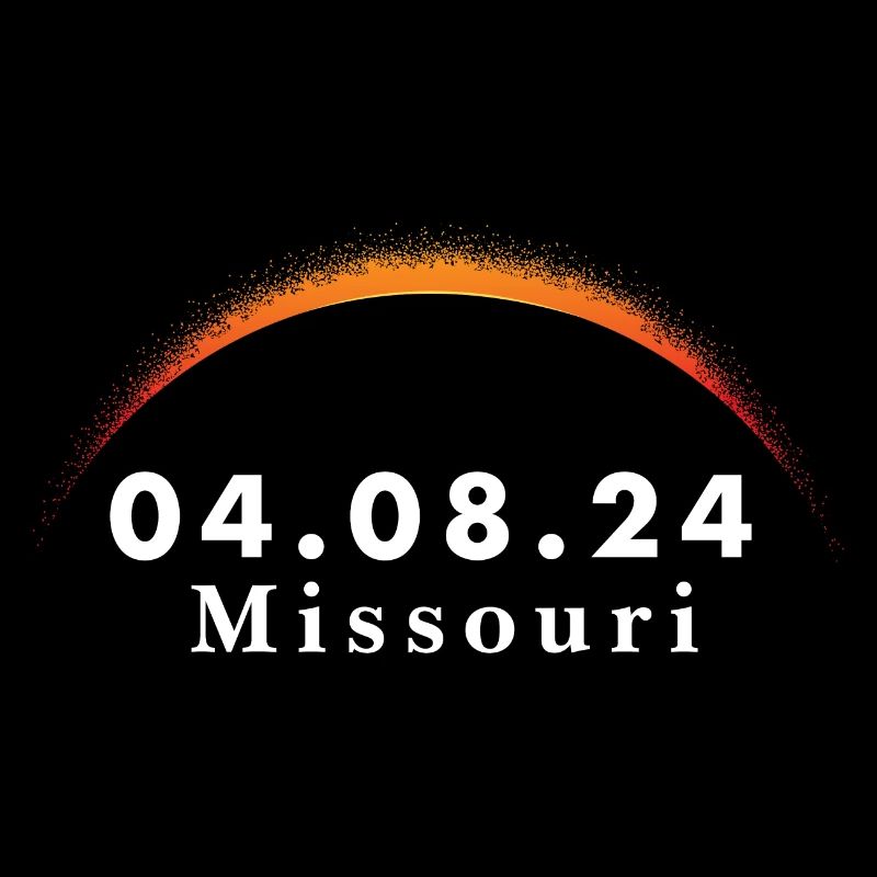 Trajectoire totale de l’éclipse solaire de la totalité Missouri