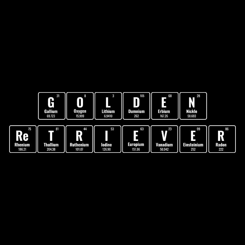 Golden Retriever Periodisches System der Elemente GR D