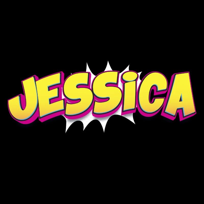 Jessica Custom Name Comic Book Style Pop Art,
