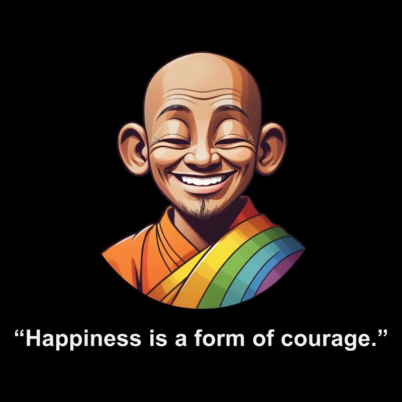 Le bonheur est une forme de courage | Citation Zen