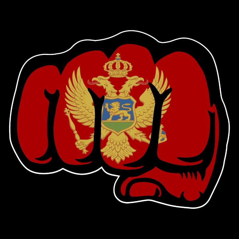 Poing du drapeau du Monténégro