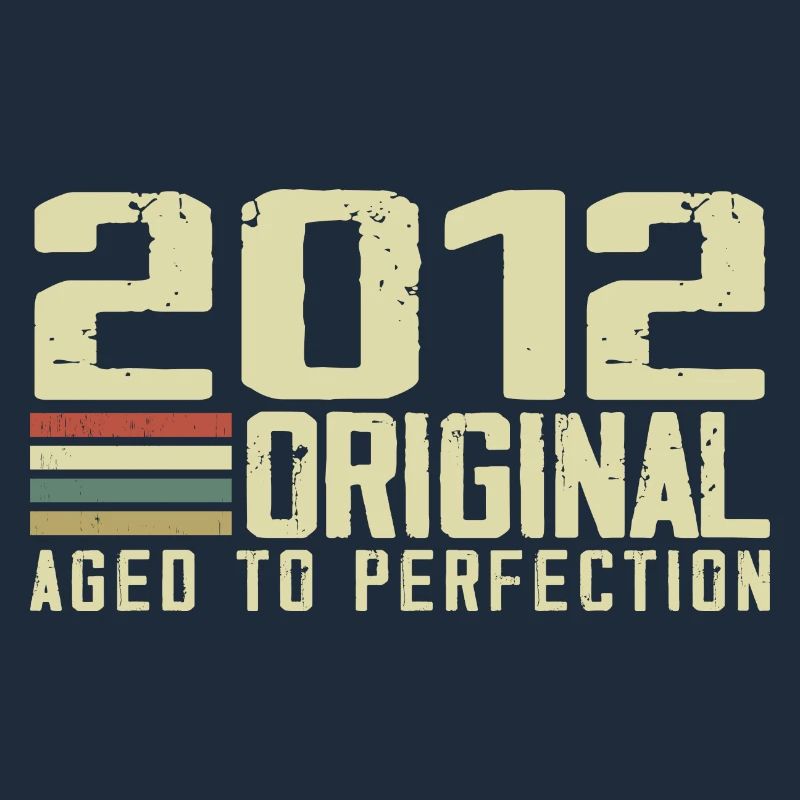 Né en 2012 - Vintage 2012 - 12e Anniversaire Rétro