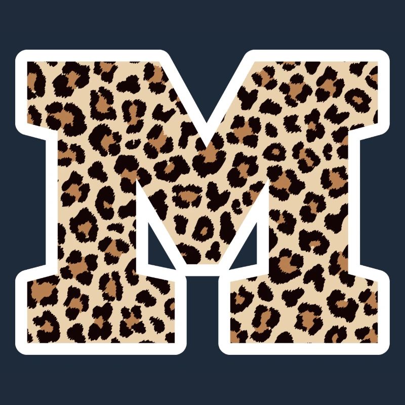 Letter M Leopard Pattern - Birthday Gift Idea