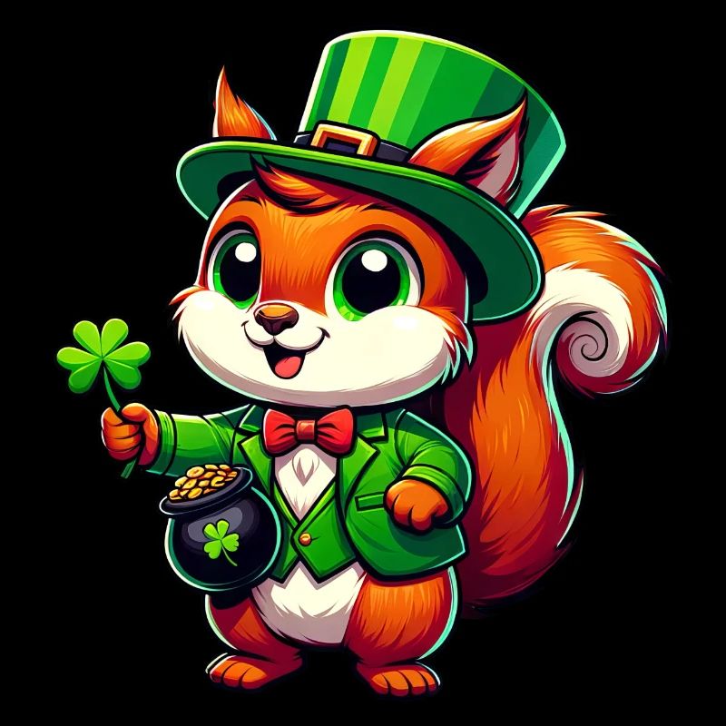 St. Patrick's Day Eichhörnchen: Festliches Design