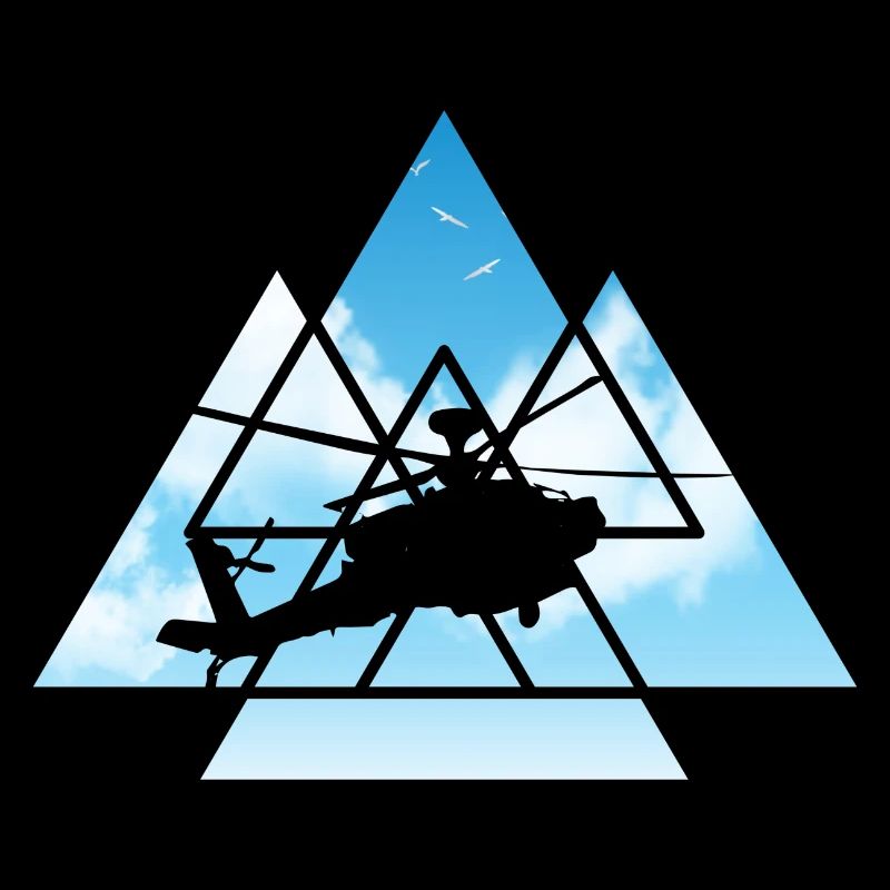 Hubschrauber Pilot Helikopter Dreieck