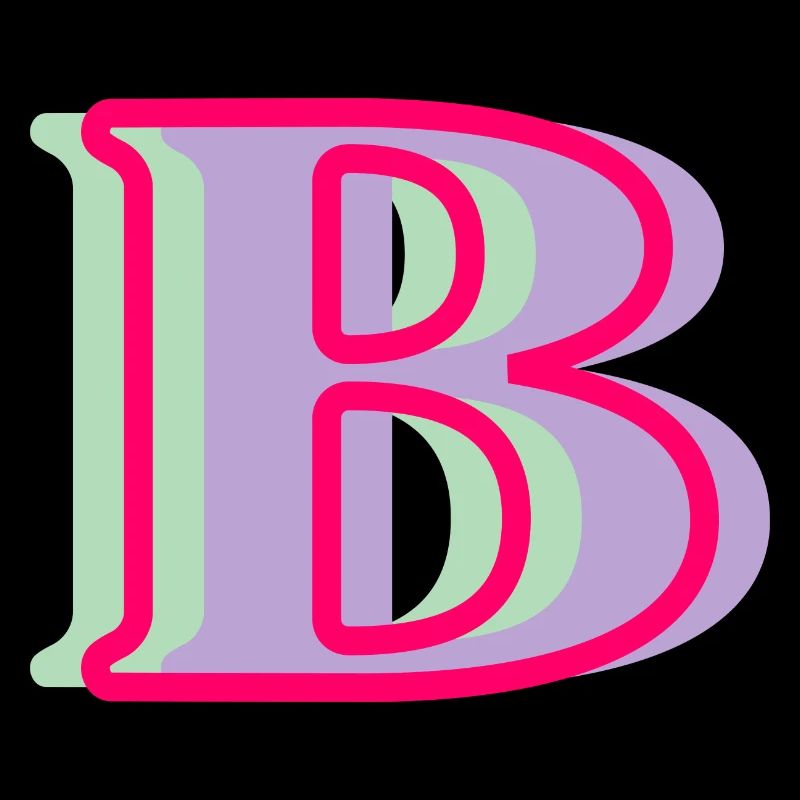 Mehrfarbiger Buchstabe b - originelle Geschenkidee