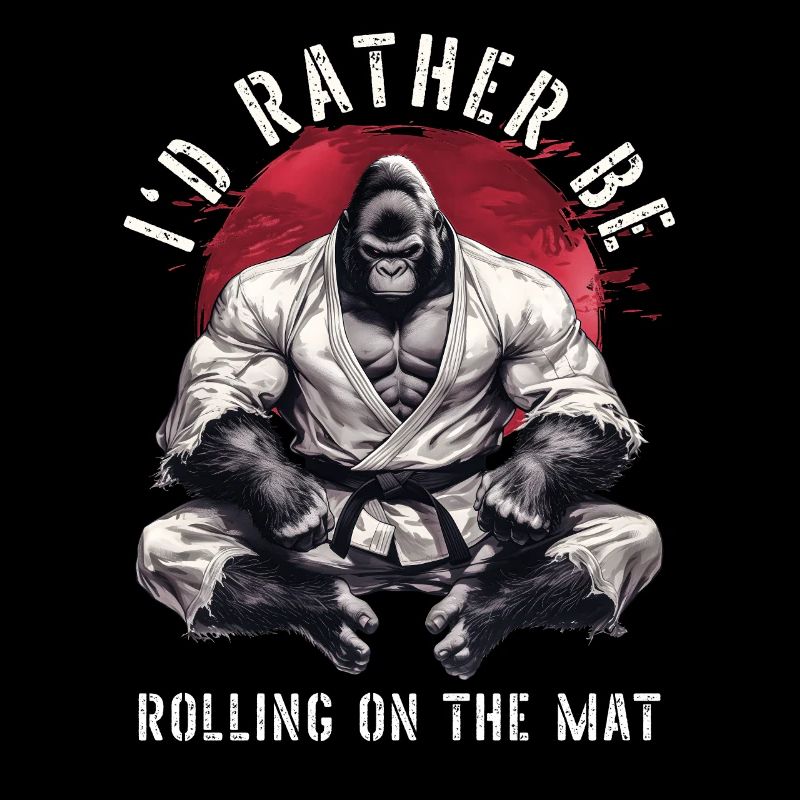 I'd Rather Be Rolling On The Mat BJJ Jiu Jitsu