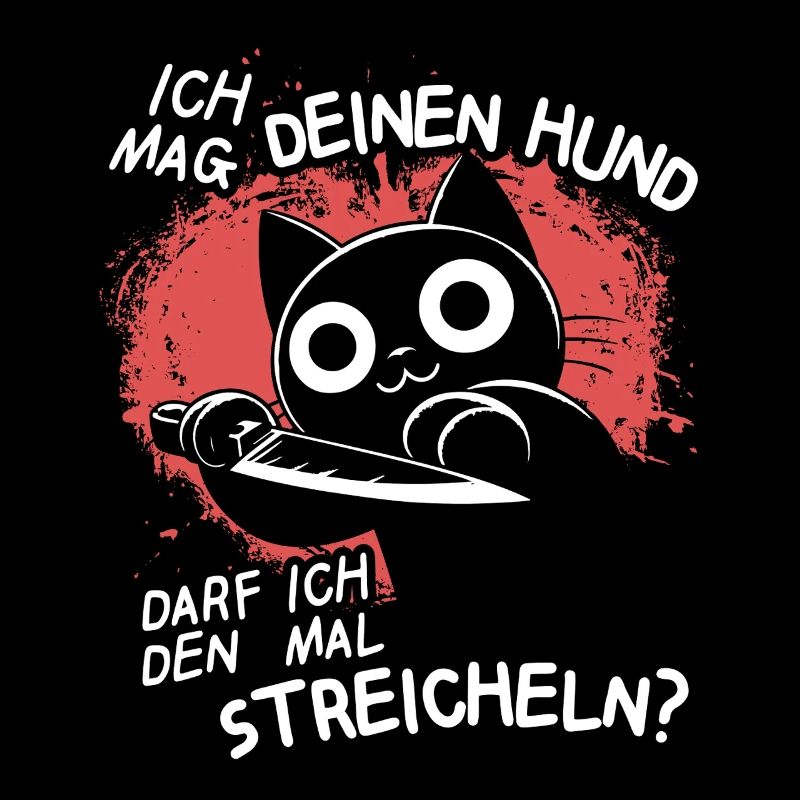 Süße Katze mit Messer – Niedlich, aber tödlich
