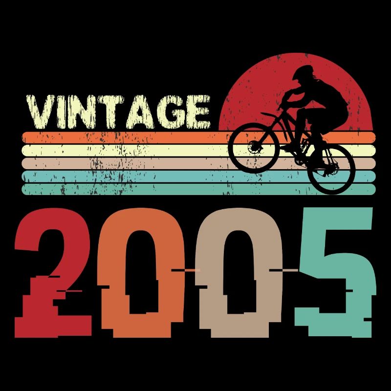 Vintage Birthday rétro sunset design