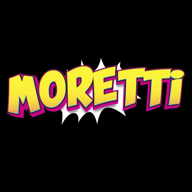 Moretti benutzerdefinierter Name Comic-Buch-Stil Pop-Art,